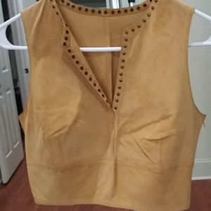 Fendi Vintage suede top/side zipper